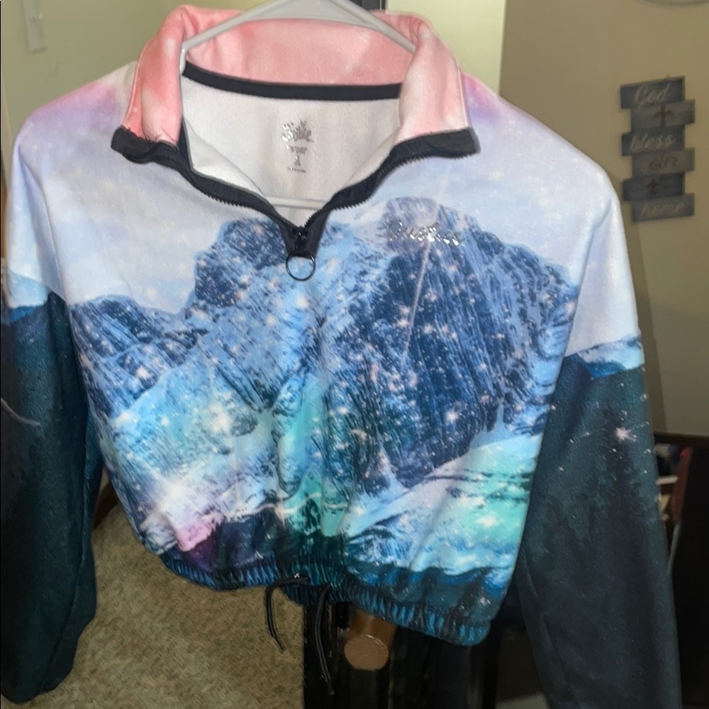 Justice Pink and Blue Mountain Hoodie
